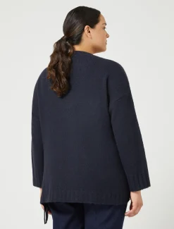 Marina Rinaldi Pull en laine mélangée BLEUNUIT Clearance