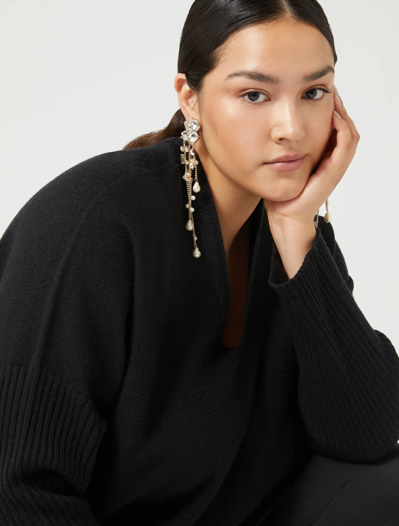 Marina Rinaldi Pull en laine mélangée NOIR Sale