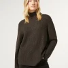 Marina Rinaldi Pull en laine mélangée avec strass CHOCOLAT Sale
