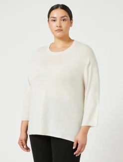 Marina Rinaldi Pull en laine métallisée IVOIRE Outlet