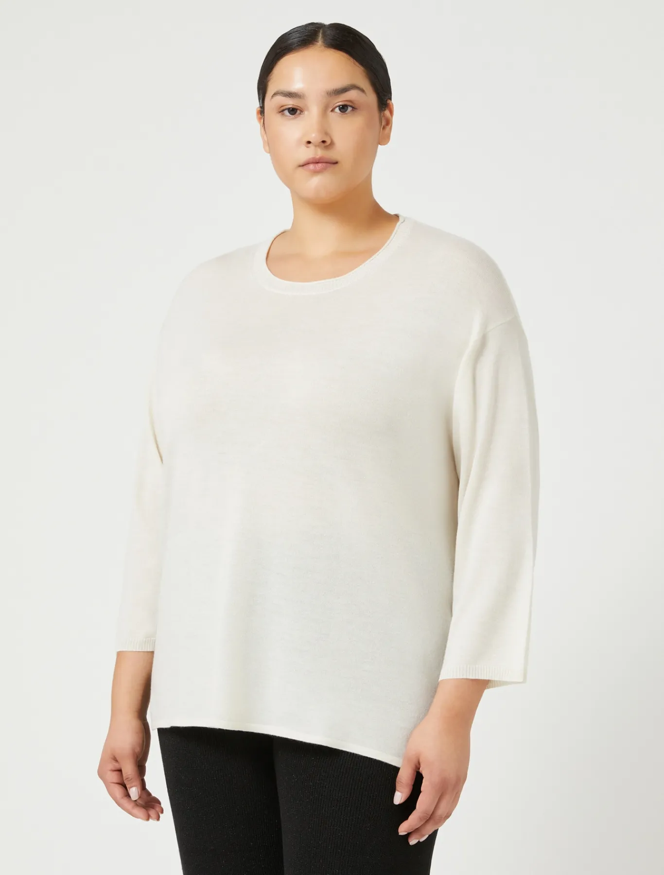 Marina Rinaldi Pull en laine métallisée IVOIRE Outlet