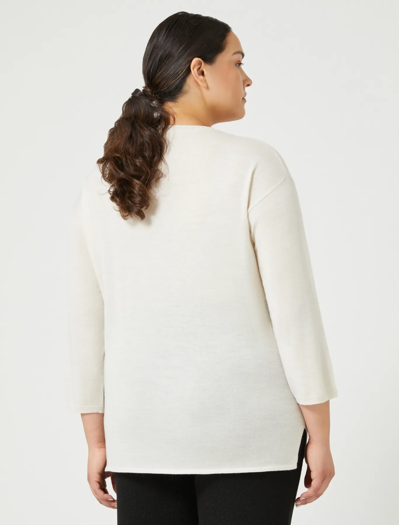 Marina Rinaldi Pull en laine métallisée IVOIRE Outlet
