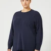 Marina Rinaldi Pull en mélange de cachemire BLEUNUIT Sale