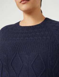 Marina Rinaldi Pull en mélange de cachemire BLEUNUIT Sale