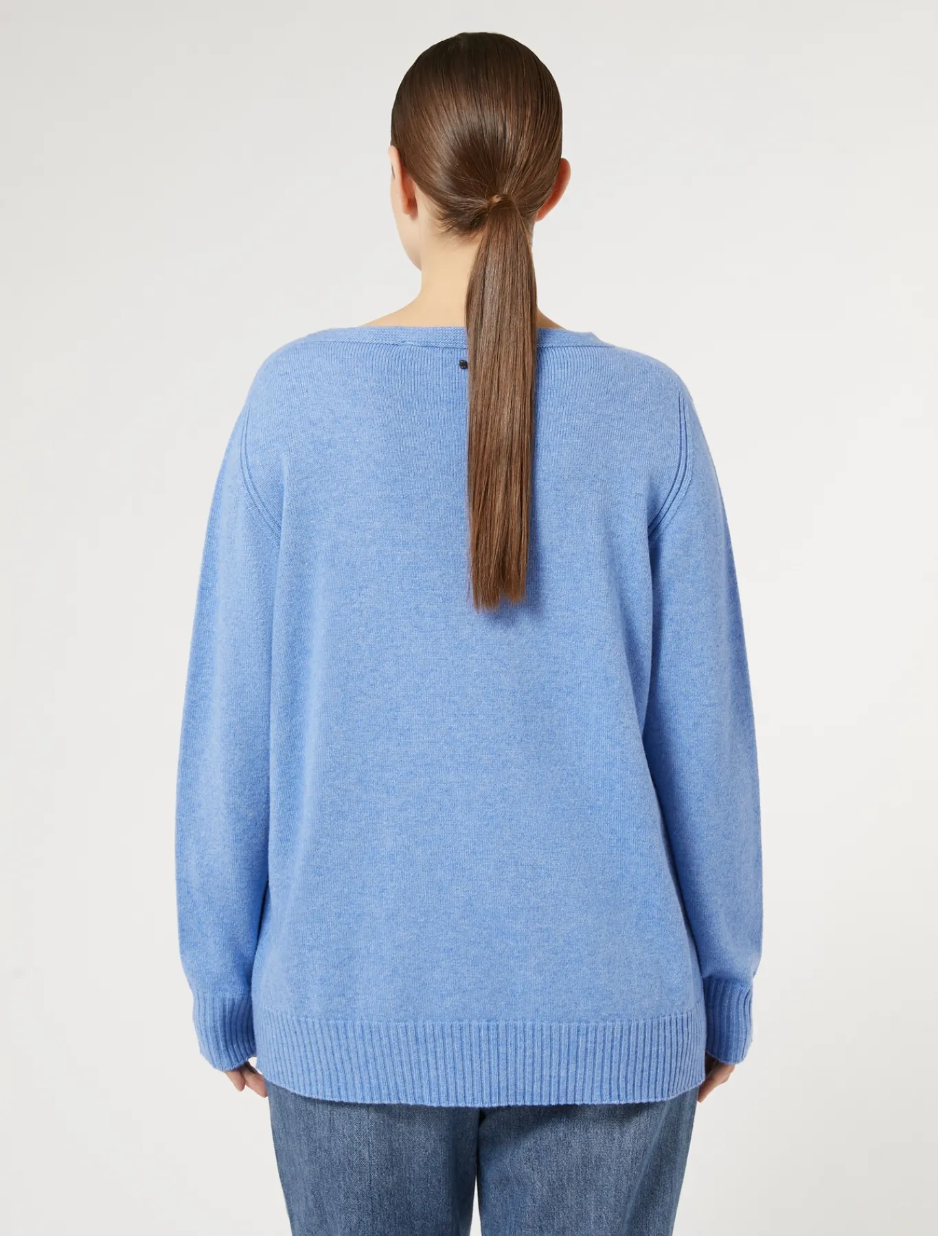 Marina Rinaldi Pull en mélange de cachemire BLEU New