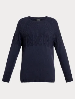 Marina Rinaldi Pull en mélange de cachemire BLEUNUIT Sale