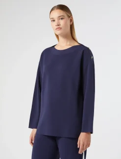 Marina Rinaldi Pull en mélange de coton BLEU Fashion