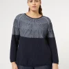 Marina Rinaldi Pull en mélange de laine et cachemire BLEUNUIT New