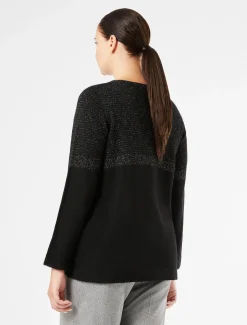 Marina Rinaldi Pull en mélange de laine et viscose NOIR Outlet
