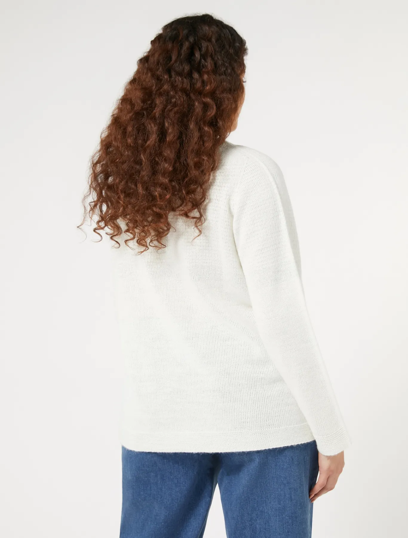 Marina Rinaldi Pull en mélange de laine et viscose BLANC Clearance