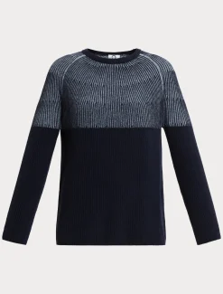 Marina Rinaldi Pull en mélange de laine et cachemire BLEUNUIT New