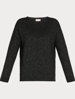 Marina Rinaldi Pull en mélange de laine et lurex NOIR Clearance