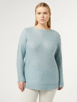 Marina Rinaldi Pull en mohair et paillettes BLEUNUANCE' Online