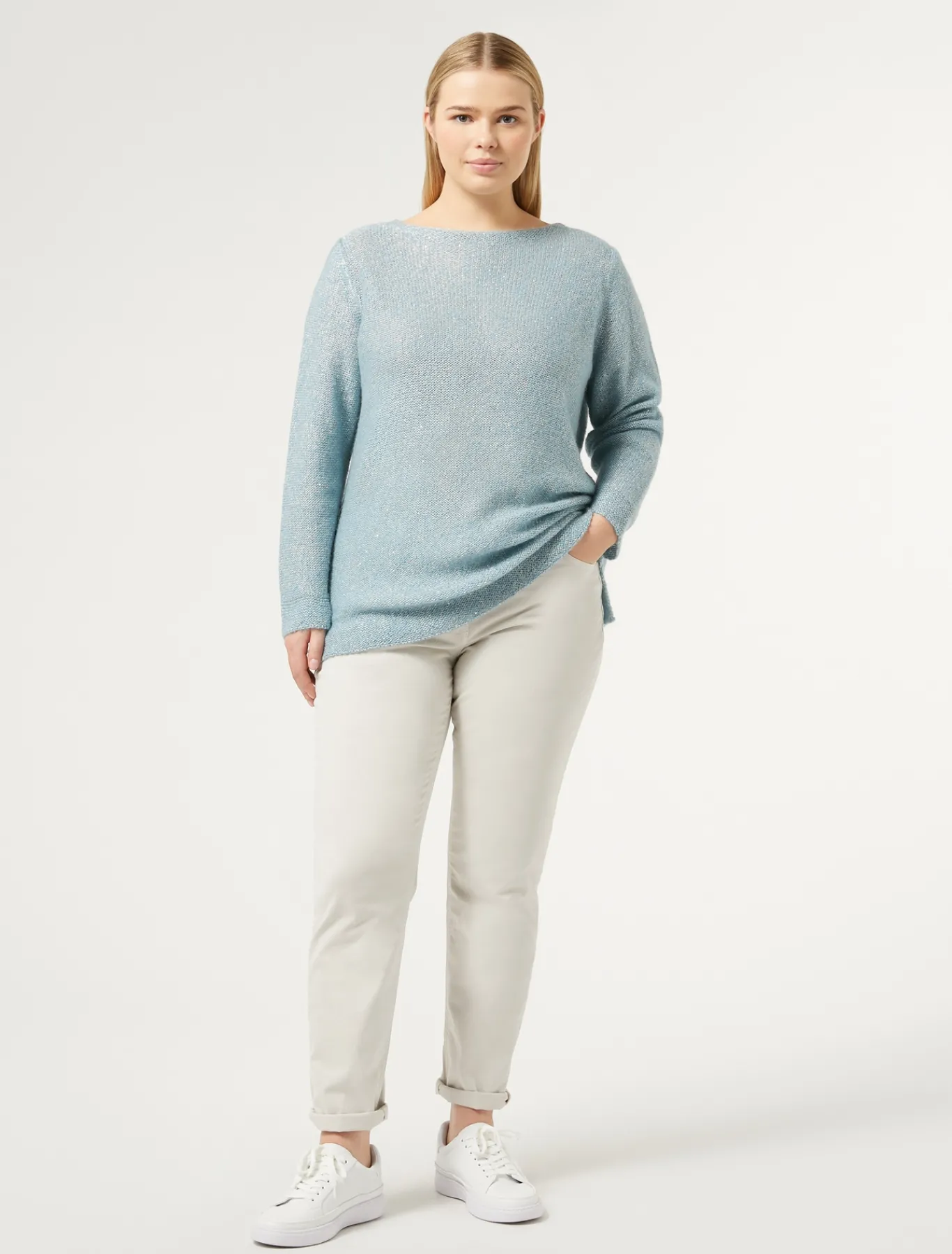 Marina Rinaldi Pull en mohair et paillettes BLEUNUANCE' Online