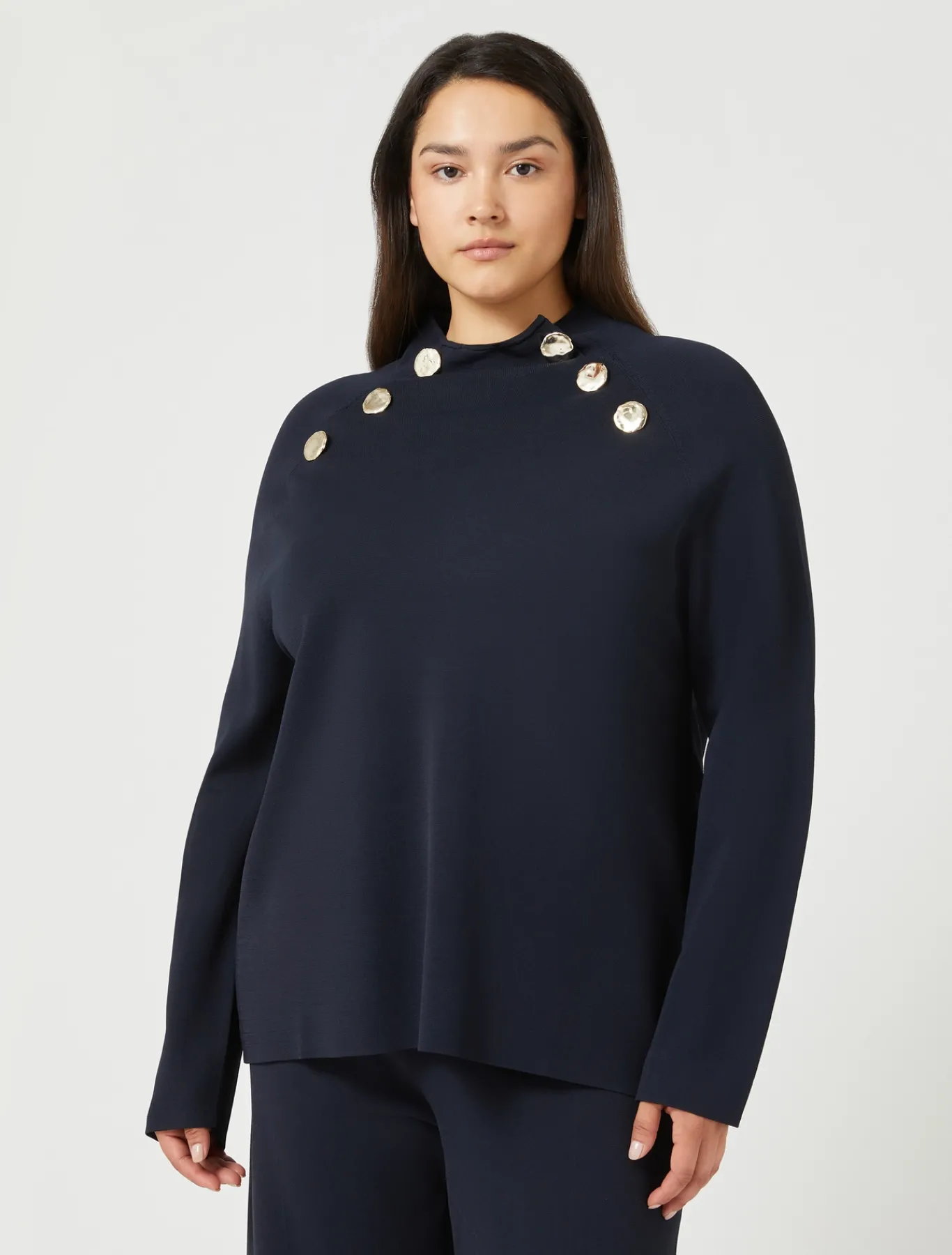 Marina Rinaldi Pull en viscose BLEUNUIT New