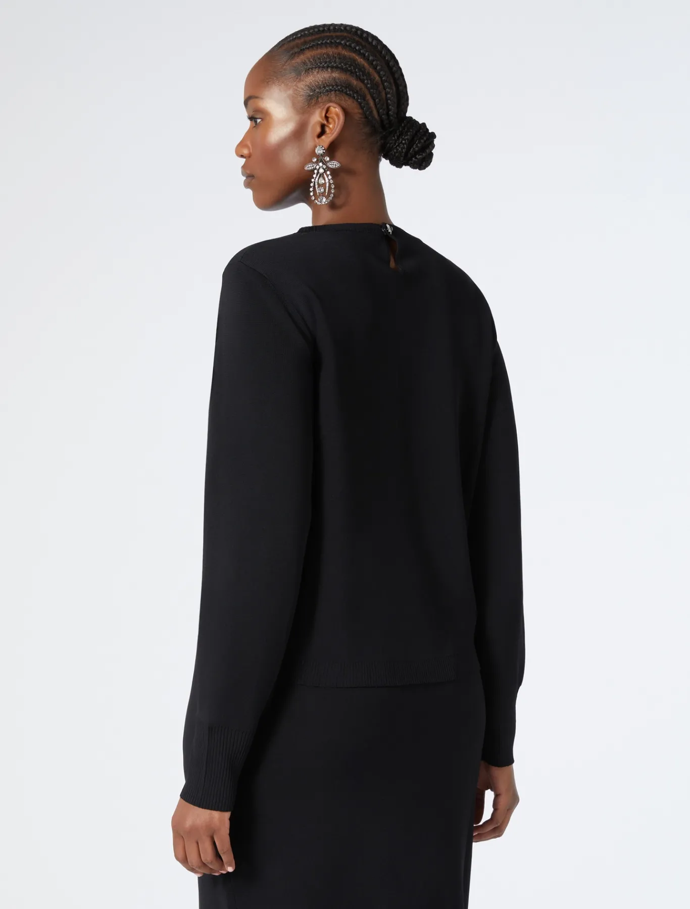 Marina Rinaldi Pull en viscose NOIR Clearance