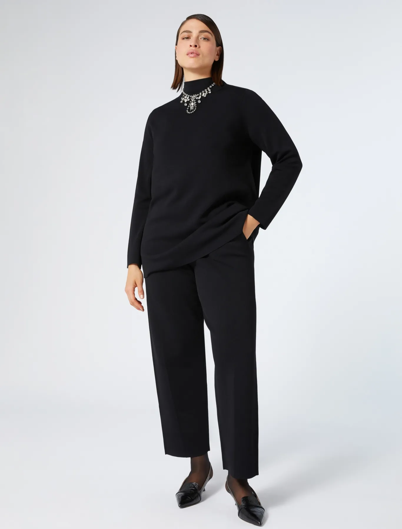 Marina Rinaldi Pull en viscose NOIR Clearance