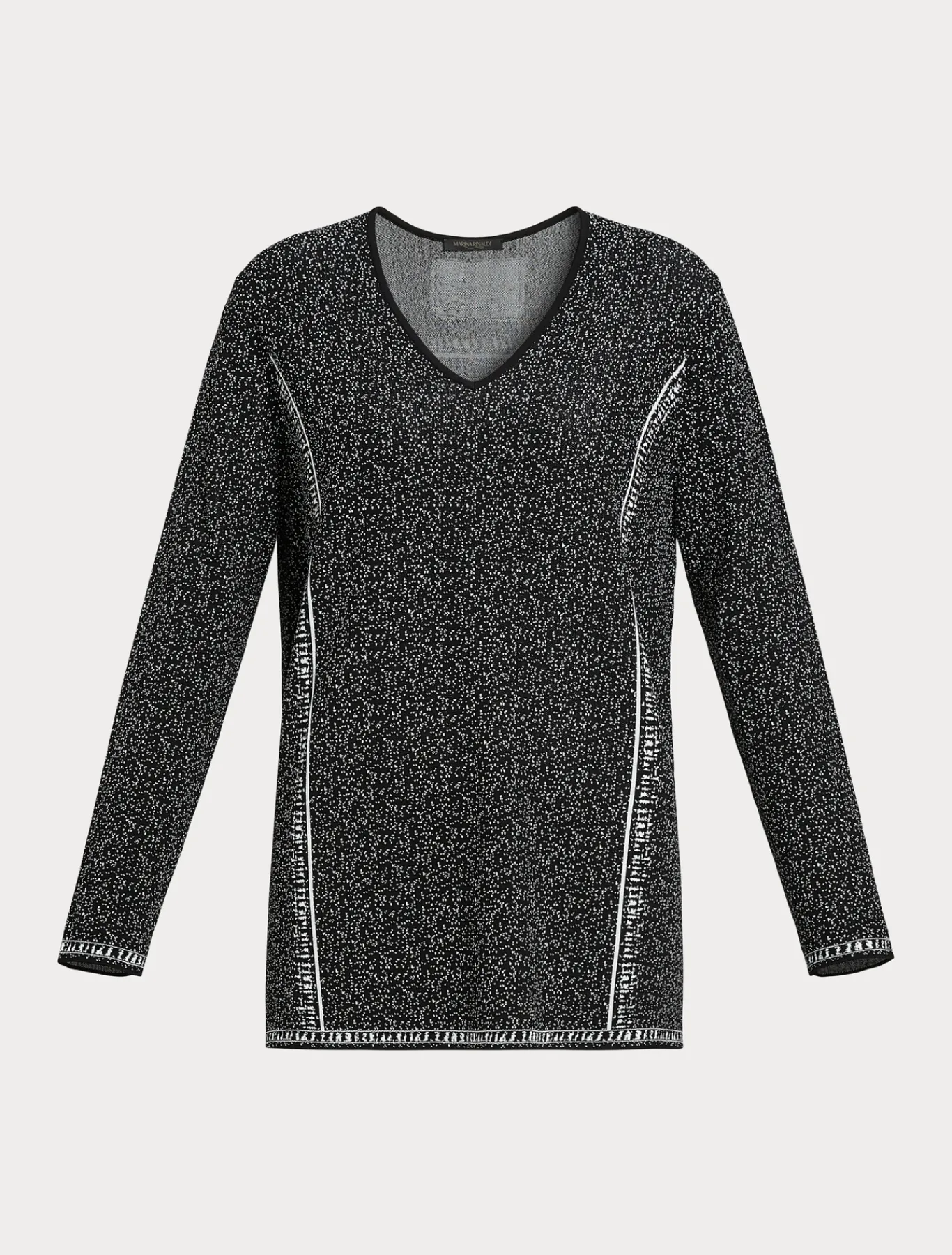 Marina Rinaldi Pull en viscose jacquard NOIRBLANC Hot