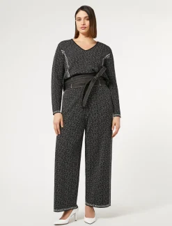 Marina Rinaldi Pull en viscose jacquard NOIRBLANC Hot