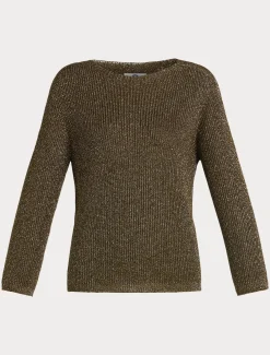 Marina Rinaldi Pull en viscose lurex VERT Sale