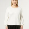 Marina Rinaldi Pull en viscose stretch BLANC New