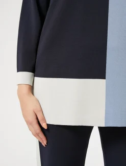 Marina Rinaldi Pull en viscose stretch BLEUNUIT Best