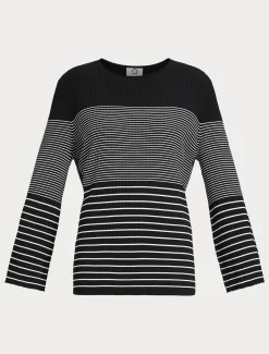 Marina Rinaldi Pull en viscose stretch NOIRBLANC New