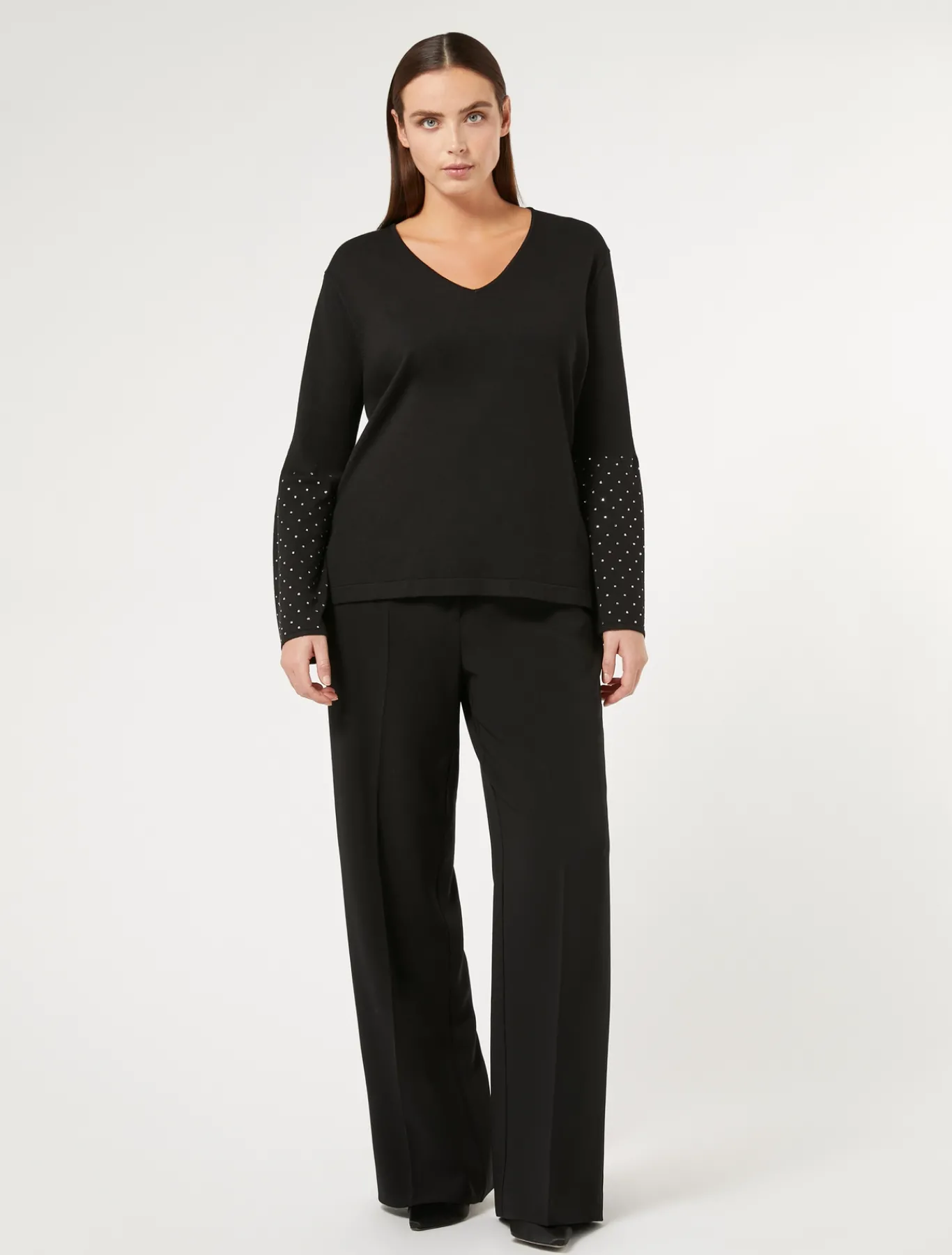 Marina Rinaldi Pull en viscose stretch NOIR New