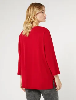 Marina Rinaldi Pull en viscose stretch crêpe ROUGE New