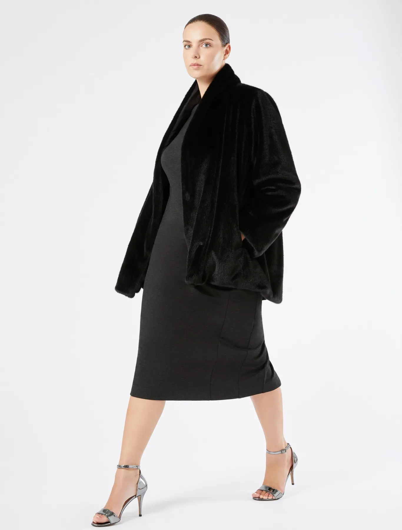 Marina Rinaldi Rembourré court réversible NOIR New
