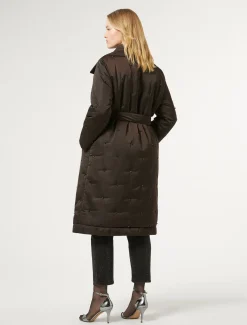 Marina Rinaldi Rembourré en satin brodé MARRONFONCE Outlet