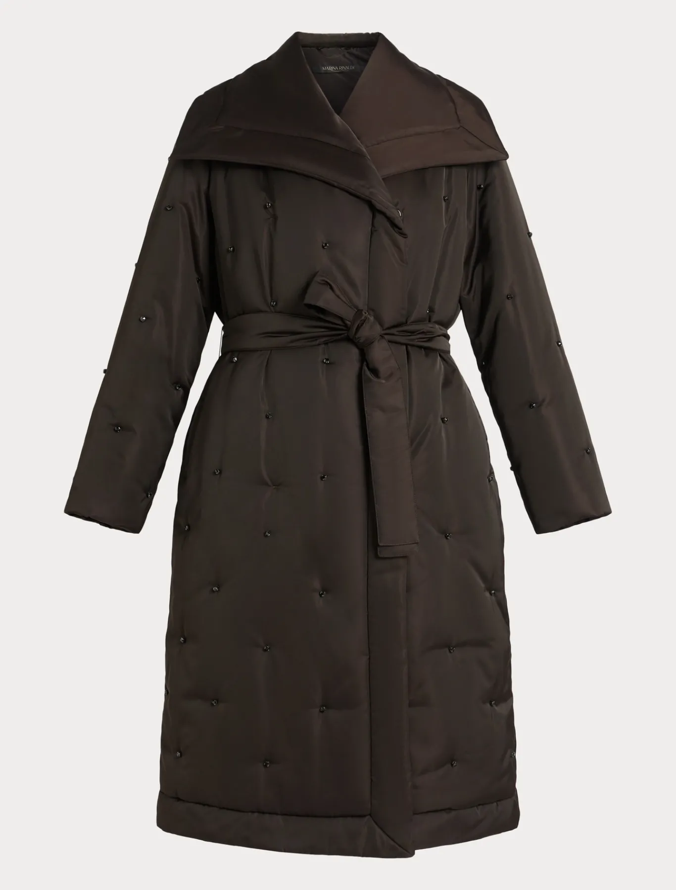 Marina Rinaldi Rembourré en satin brodé MARRONFONCE Outlet