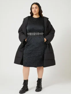 Marina Rinaldi Rembourré technique imperméable NOIR New