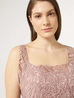 Marina Rinaldi Robe avec broderie macramé POUDRE Fashion