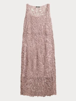 Marina Rinaldi Robe avec broderie macramé POUDRE Fashion