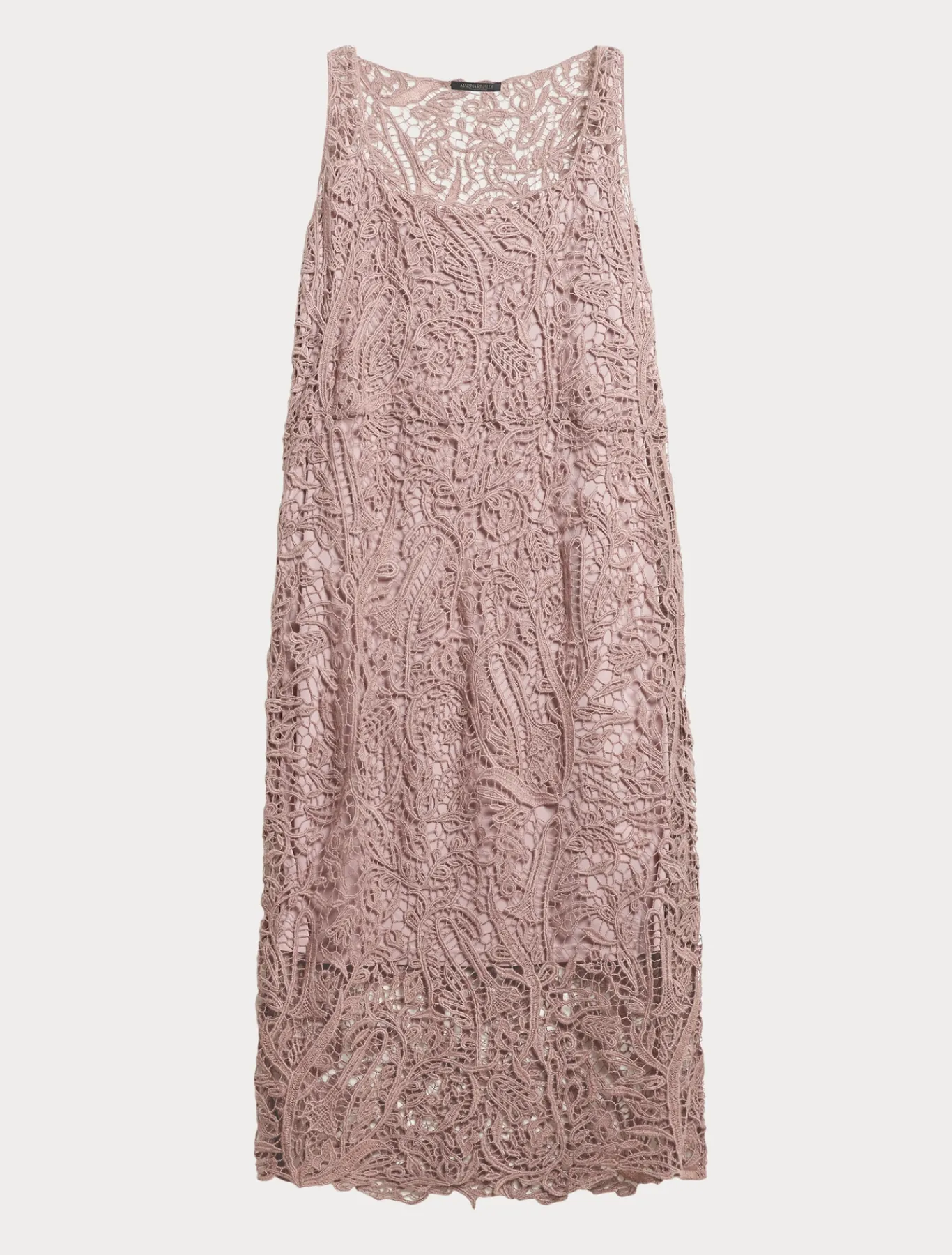 Marina Rinaldi Robe avec broderie macramé POUDRE Fashion