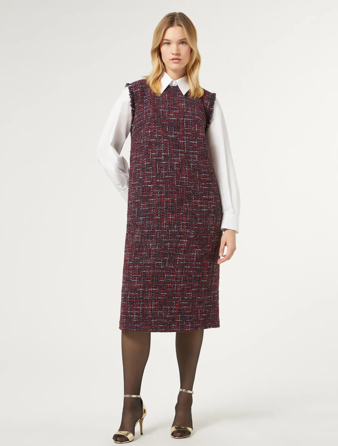Marina Rinaldi Robe effet bouclé BLEUNUIT Sale
