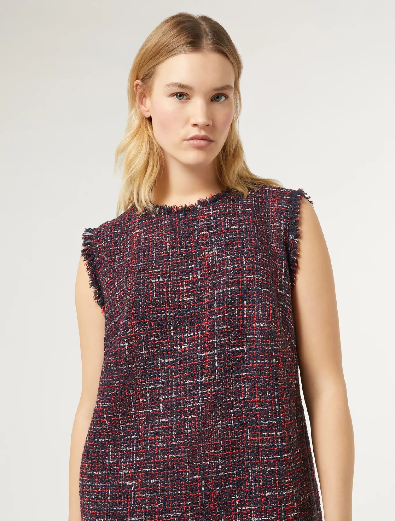 Marina Rinaldi Robe effet bouclé BLEUNUIT Sale