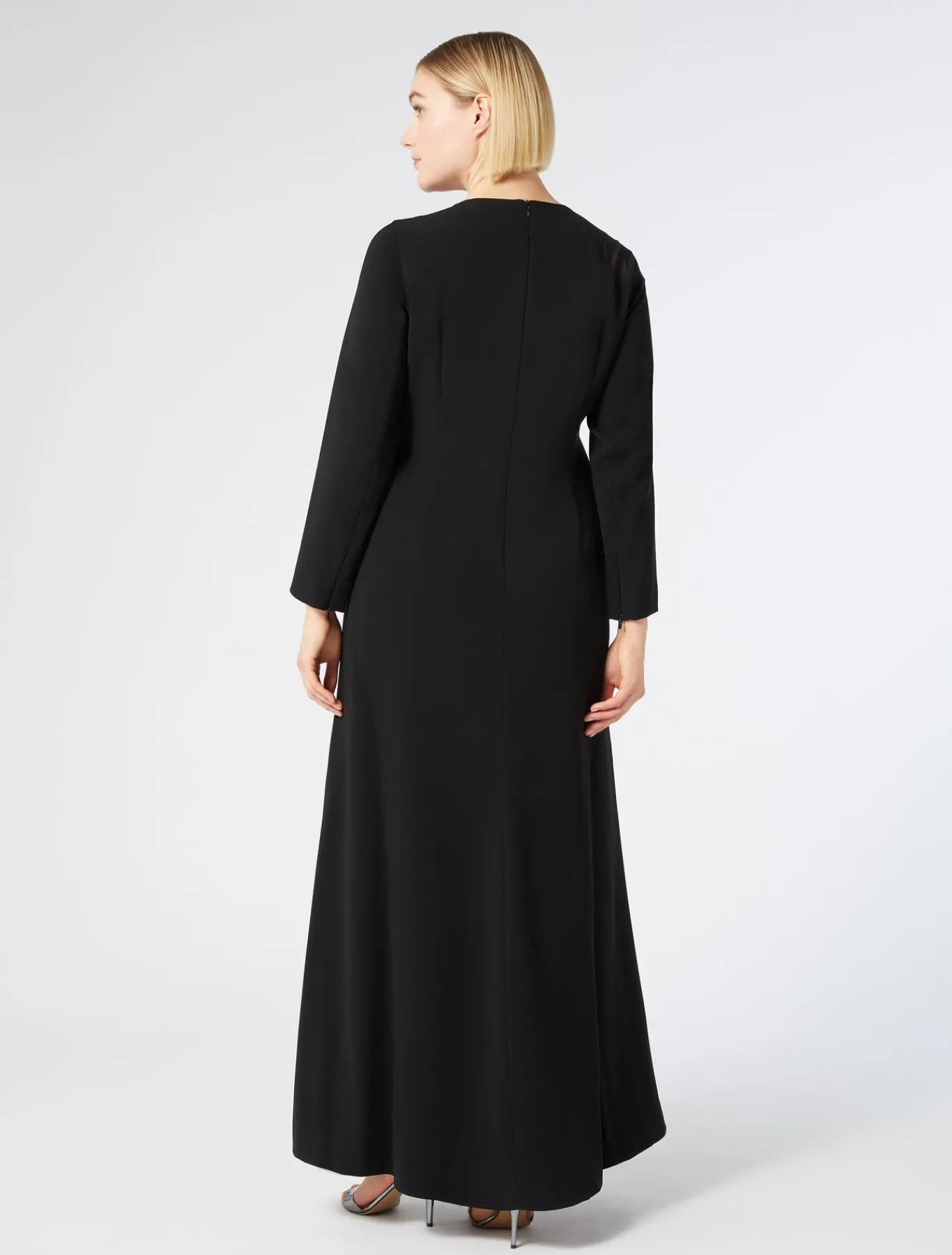 Marina Rinaldi Robe en cady avec tulle NOIR Best
