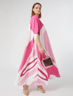 Marina Rinaldi Robe en cady imprimé BLANC Discount