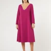 Marina Rinaldi Robe en cady triacétate FRAMBOISE Sale