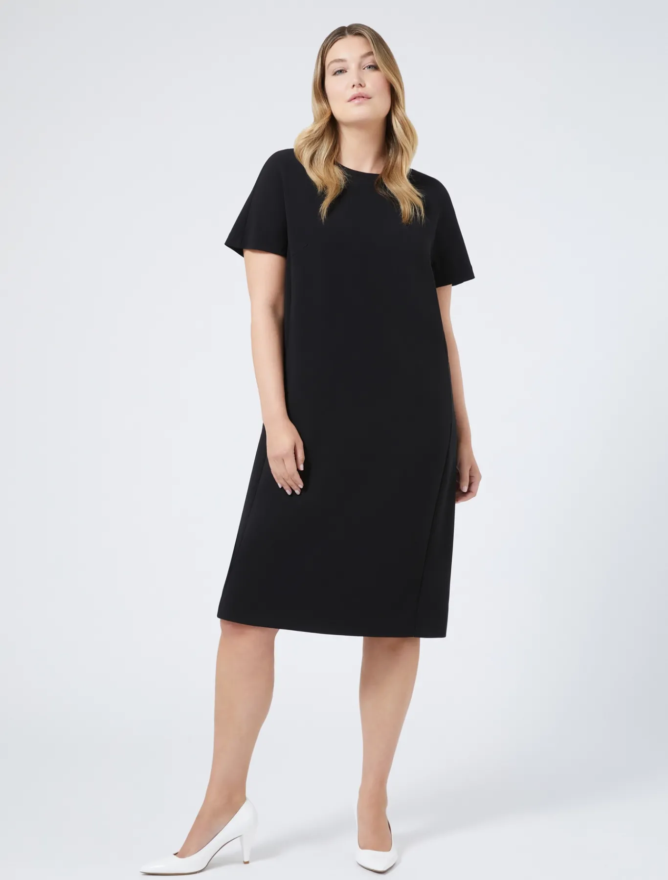 Marina Rinaldi Robe en cady triacétate NOIR Discount