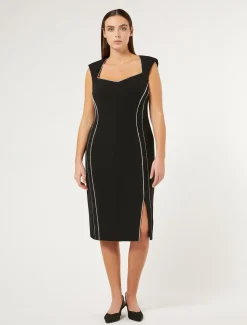 Marina Rinaldi Robe en cady triacétate NOIR Fashion