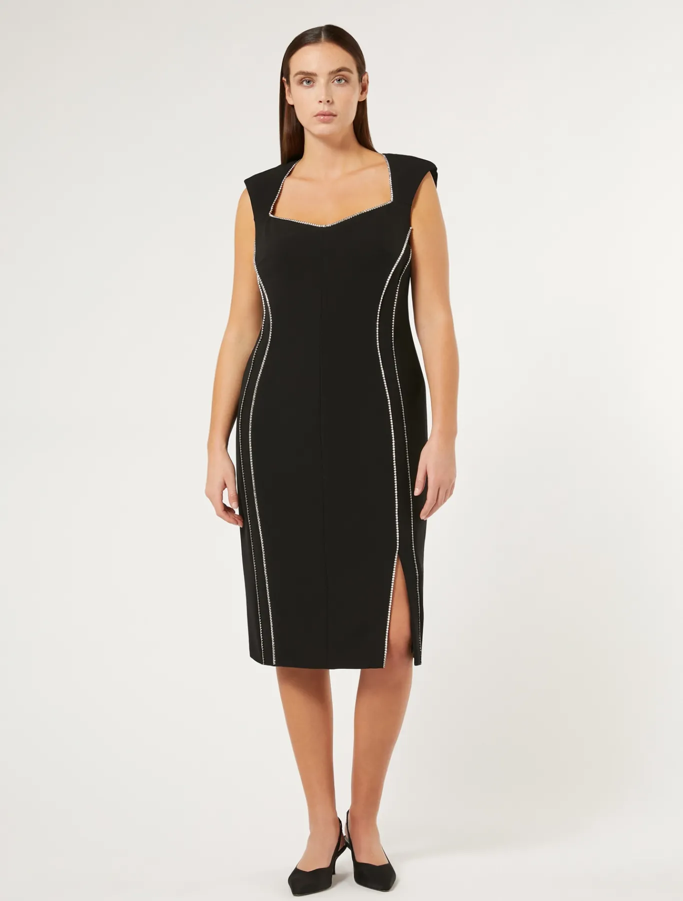 Marina Rinaldi Robe en cady triacétate NOIR Fashion