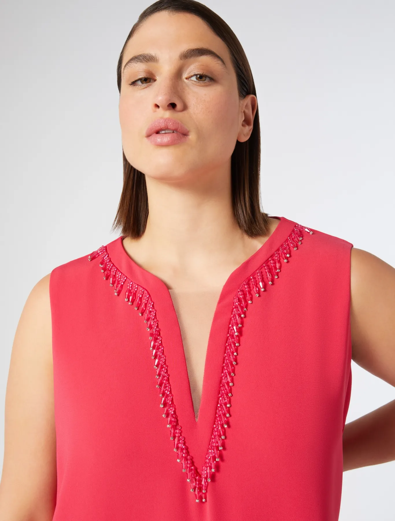 Marina Rinaldi Robe en cady triacétate FUCHSIA Online