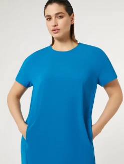 Marina Rinaldi Robe en cady triacétate TURQUOISE Sale