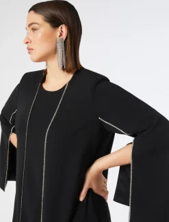 Marina Rinaldi Robe en cady triacétate NOIR Online