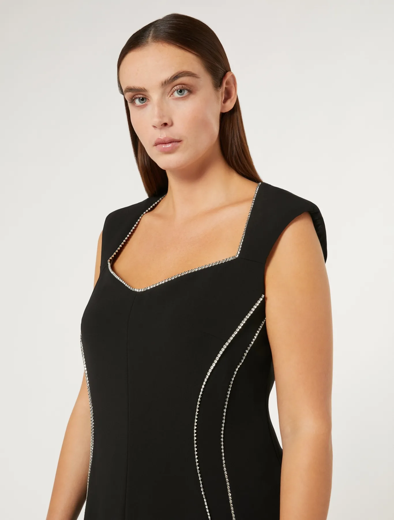 Marina Rinaldi Robe en cady triacétate NOIR Fashion