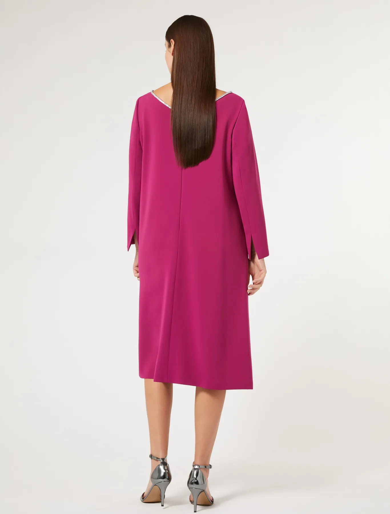 Marina Rinaldi Robe en cady triacétate FRAMBOISE Sale