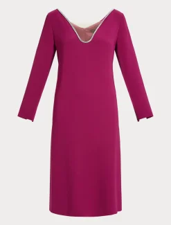 Marina Rinaldi Robe en cady triacétate FRAMBOISE Sale
